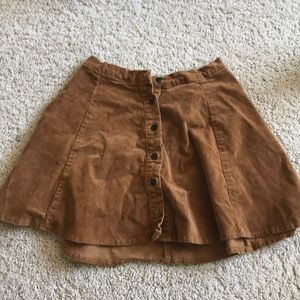 Brown button up skirt